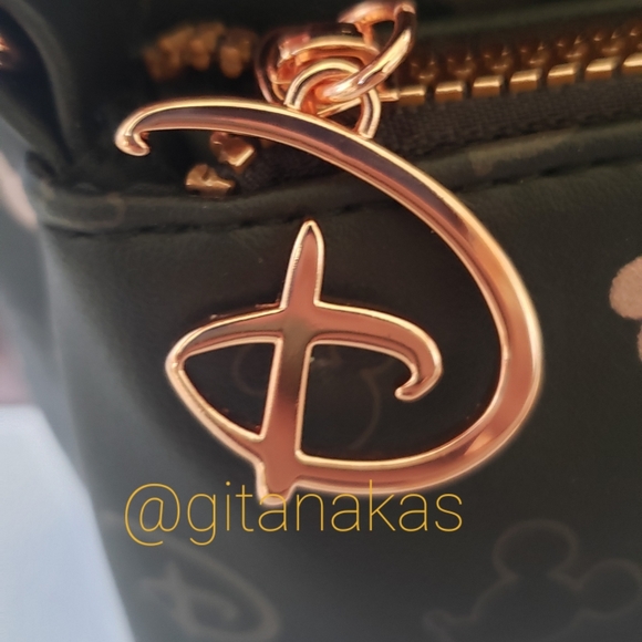 🎁 Disney Mickey Minnie Mouse Black and Rose Gold Color 3 in 1 Crossbody Bag - Picture 5 of 5